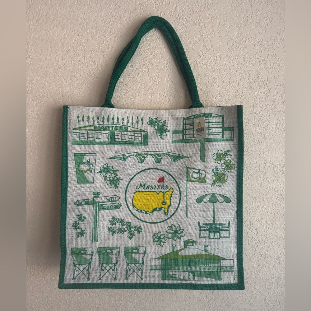 NWT 2025 Masters Tournament - Green and Cream large Tote Bag